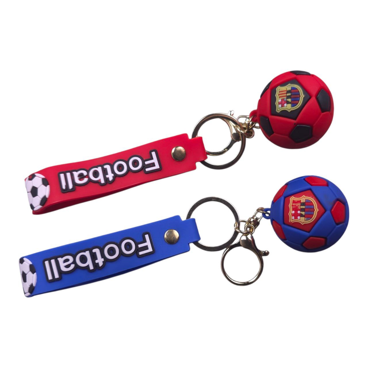 Barc_a Football Keychain – Red & Blue