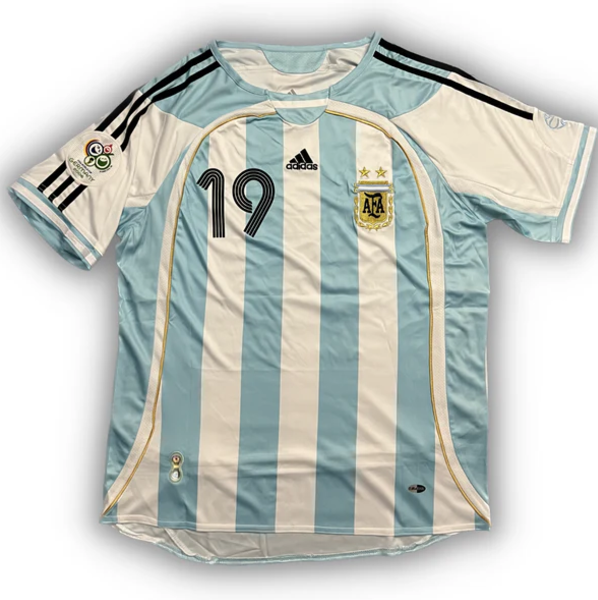 Argentyna Home No.19 MESSI ADIDAS 2006 World Cup – amzunit