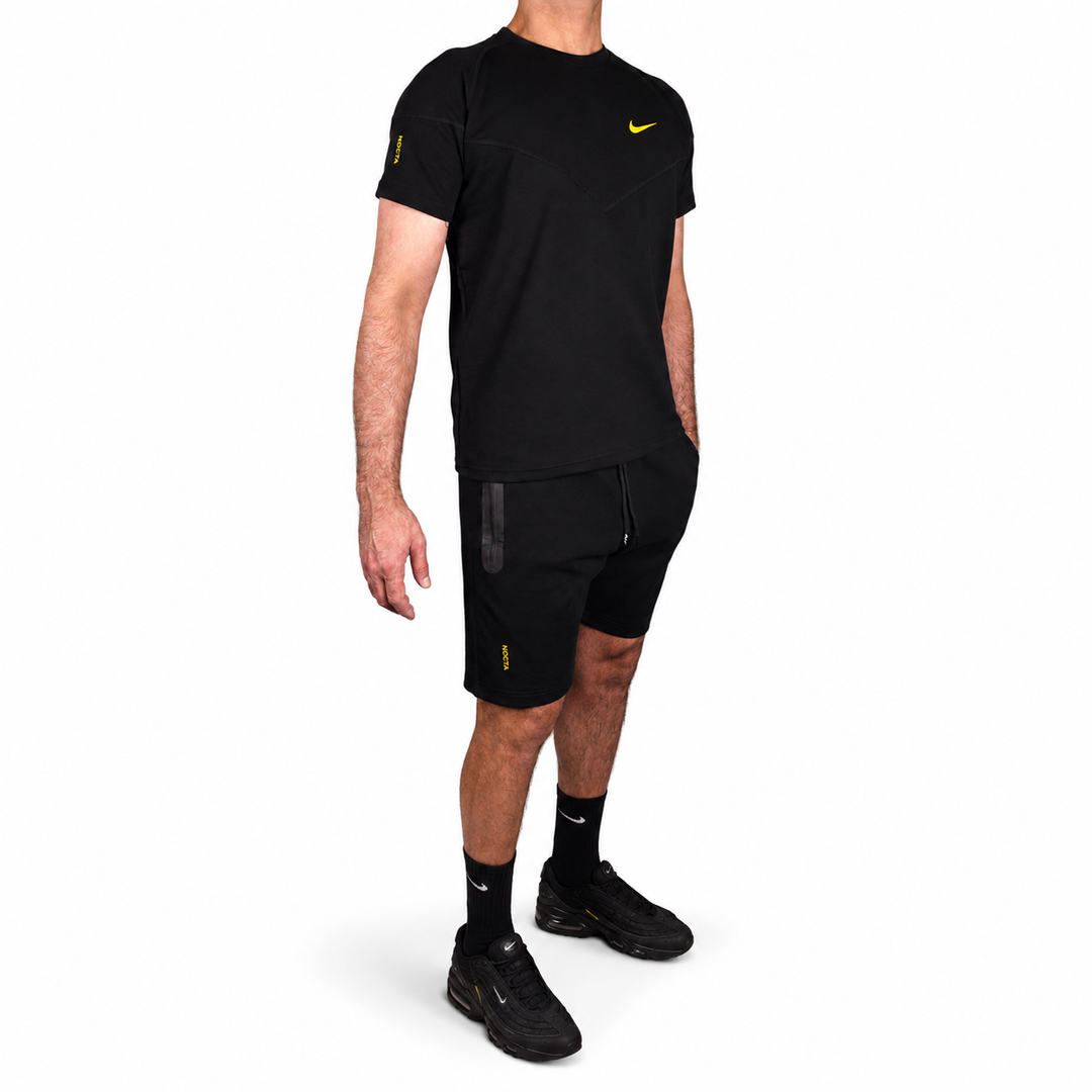 Men’s Black Performance T-Shirt &amp; Shorts Set