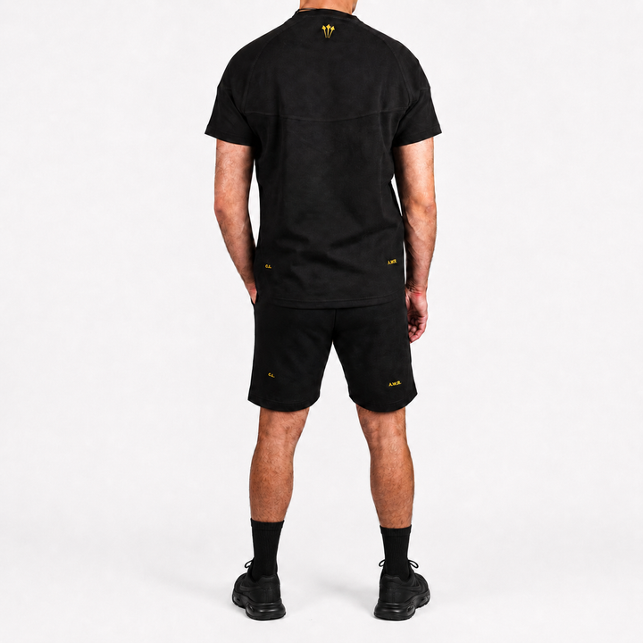 Men’s Black Performance T-Shirt &amp; Shorts Set