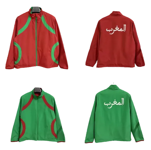 Morocco Club Windproof Reversible Jacket Football Team Training Jacket