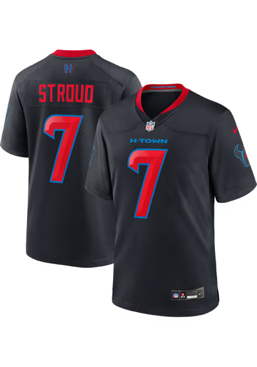 CJ Stroud Nike Houston Texans Navy Blue Alt Game Football Jersey