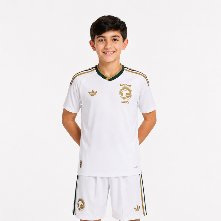 Saudi Arabia away World Cup kids kit 2026