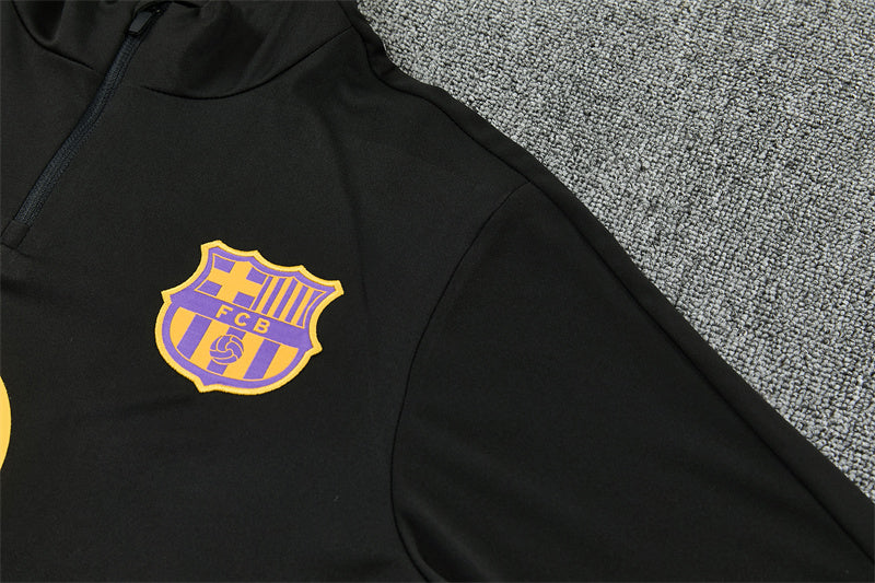 BRC Kobe Quarter-Zip Training Tracksuit Set - Black / Purple