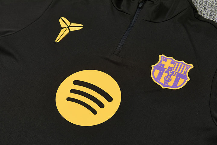 BRC Kobe Quarter-Zip Training Tracksuit Set - Black / Purple