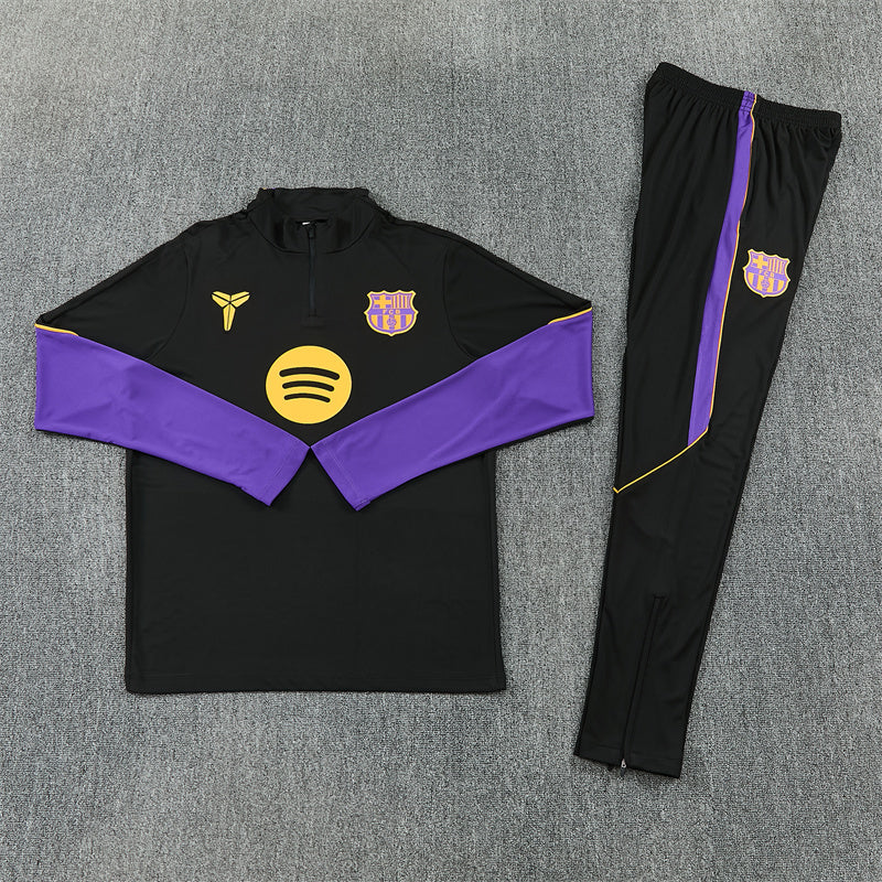 BRC Kobe Quarter-Zip Training Tracksuit Set - Black / Purple
