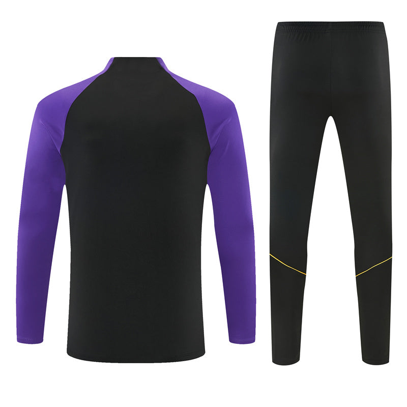 BRC Kobe Quarter-Zip Training Tracksuit Set - Black / Purple