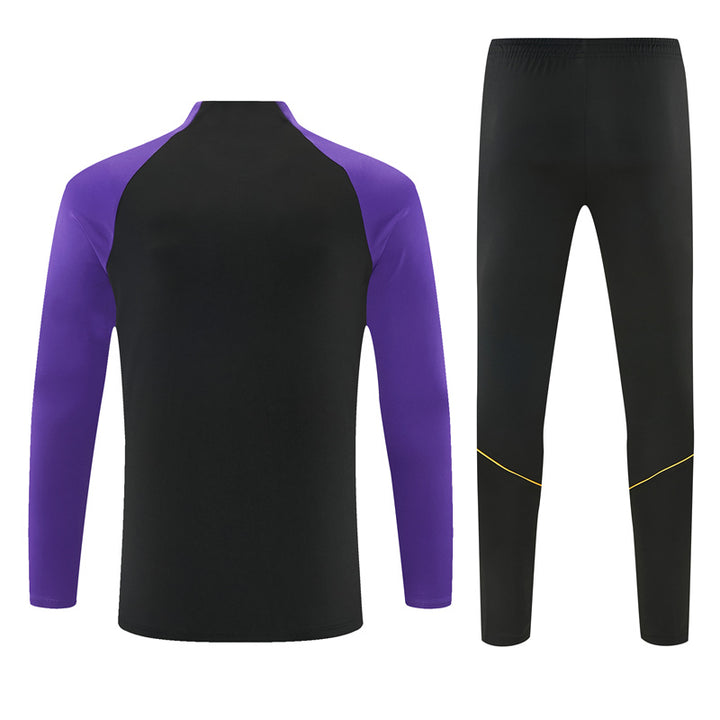 BRC Kobe Quarter-Zip Training Tracksuit Set - Black / Purple