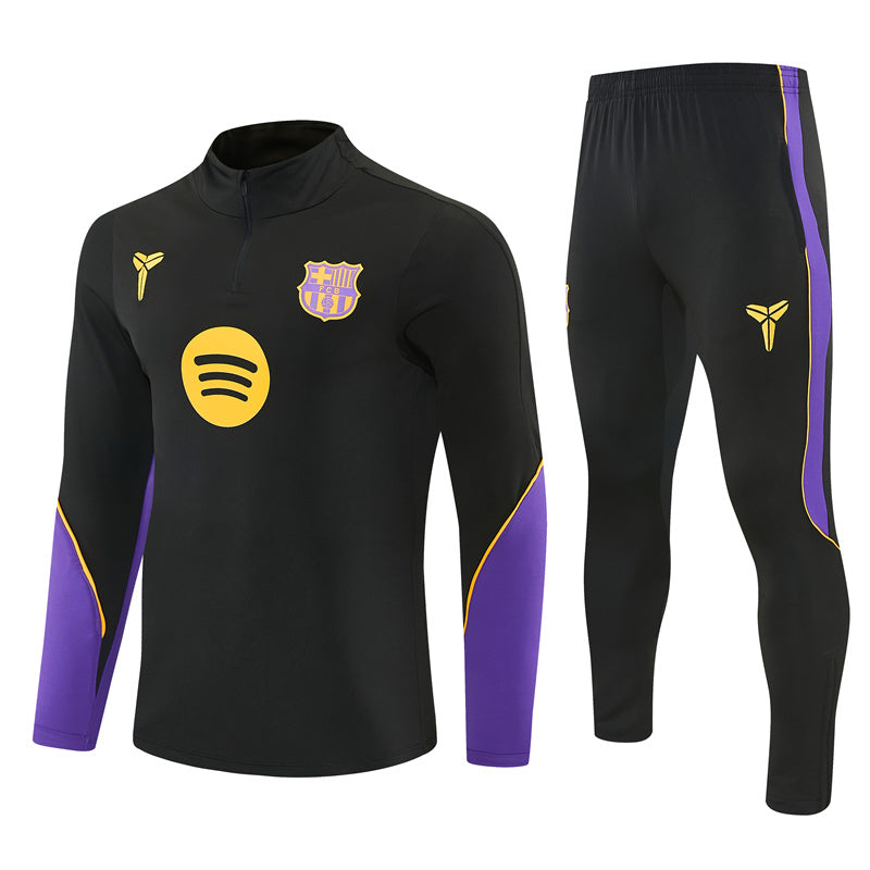 BRC Kobe Quarter-Zip Training Tracksuit Set - Black / Purple