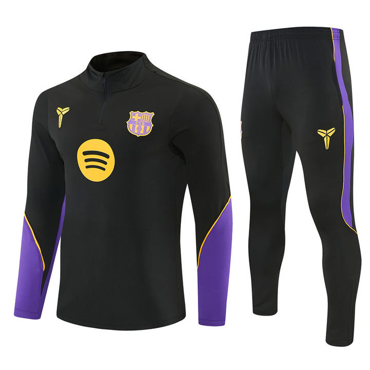 BRC Kobe Quarter-Zip Training Tracksuit Set - Black / Purple
