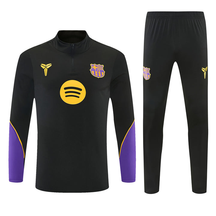 BRC Kobe Quarter-Zip Training Tracksuit Set - Black / Purple