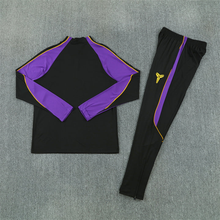 BRC Kobe Quarter-Zip Training Tracksuit Set - Black / Purple