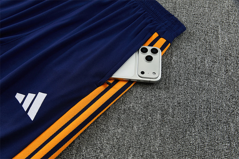 RM Quarter-Zip Training Tracksuit Set - Navy / Orange / White