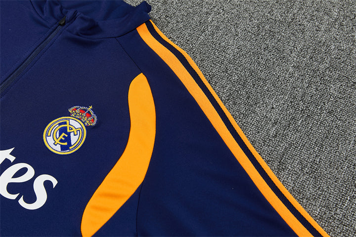 RM Quarter-Zip Training Tracksuit Set - Navy / Orange / White