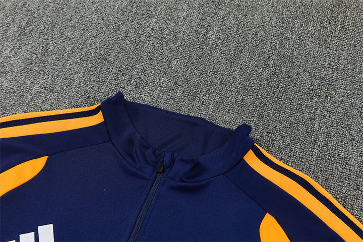 RM Quarter-Zip Training Tracksuit Set - Navy / Orange / White