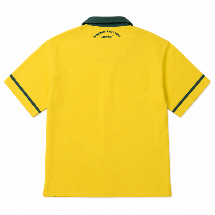 Men’s Brazil Retro Button-Up Football Shirt