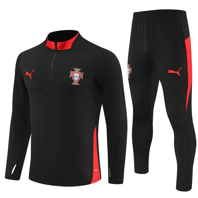 Portugal Black Training Tracksuit - World Cup 2026