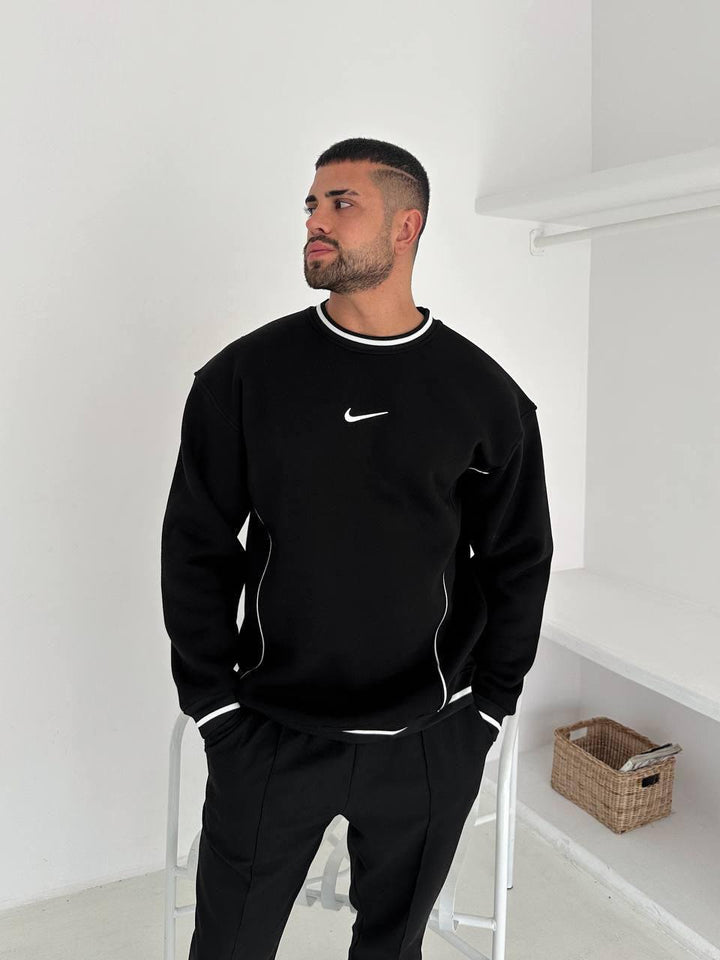 Nike Ribana Oversized Sweat – Black
