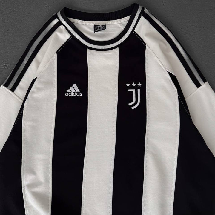 Men’s Black &amp; White Striped Football Jersey T-Shirt
