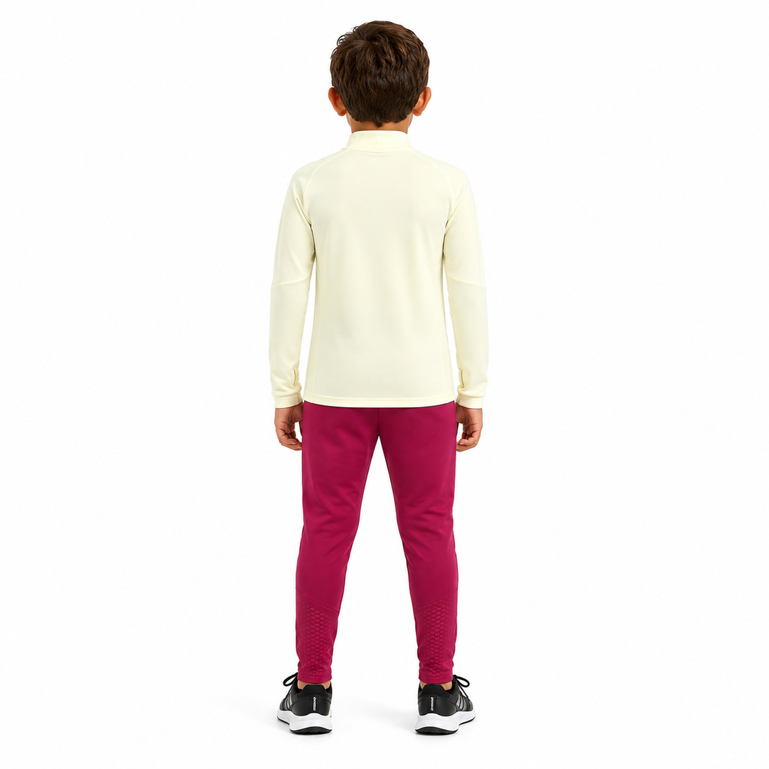 RM Kids Cream Training Tracksuit – Quarter Zip Top &amp; Joggers