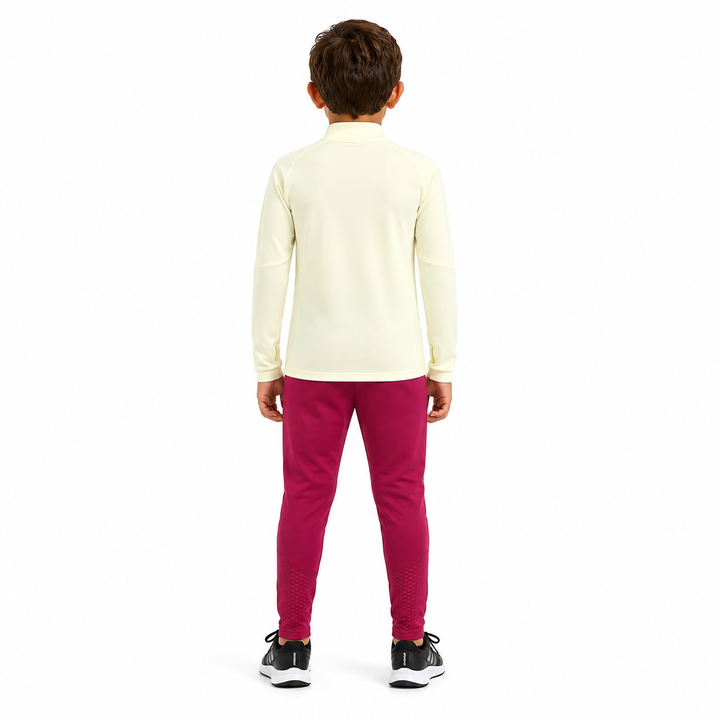 RM Kids Cream Training Tracksuit – Quarter Zip Top &amp; Joggers