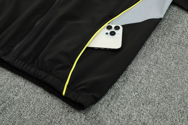 RM Black Hoodie Windbreaker Jacket Suit