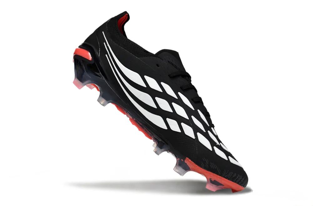 Adidas Predator 26 Elite FG Firm Ground Soccer Cleats - Black/Crimson Blaze/Stealth White