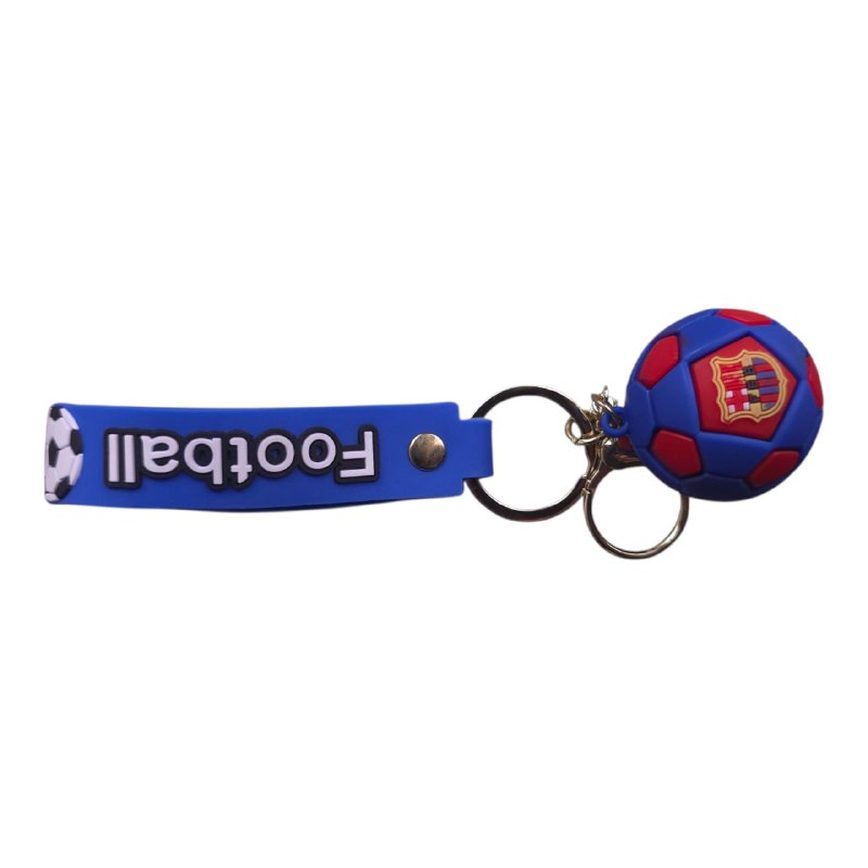 Barc_a Football Keychain – Red & Blue