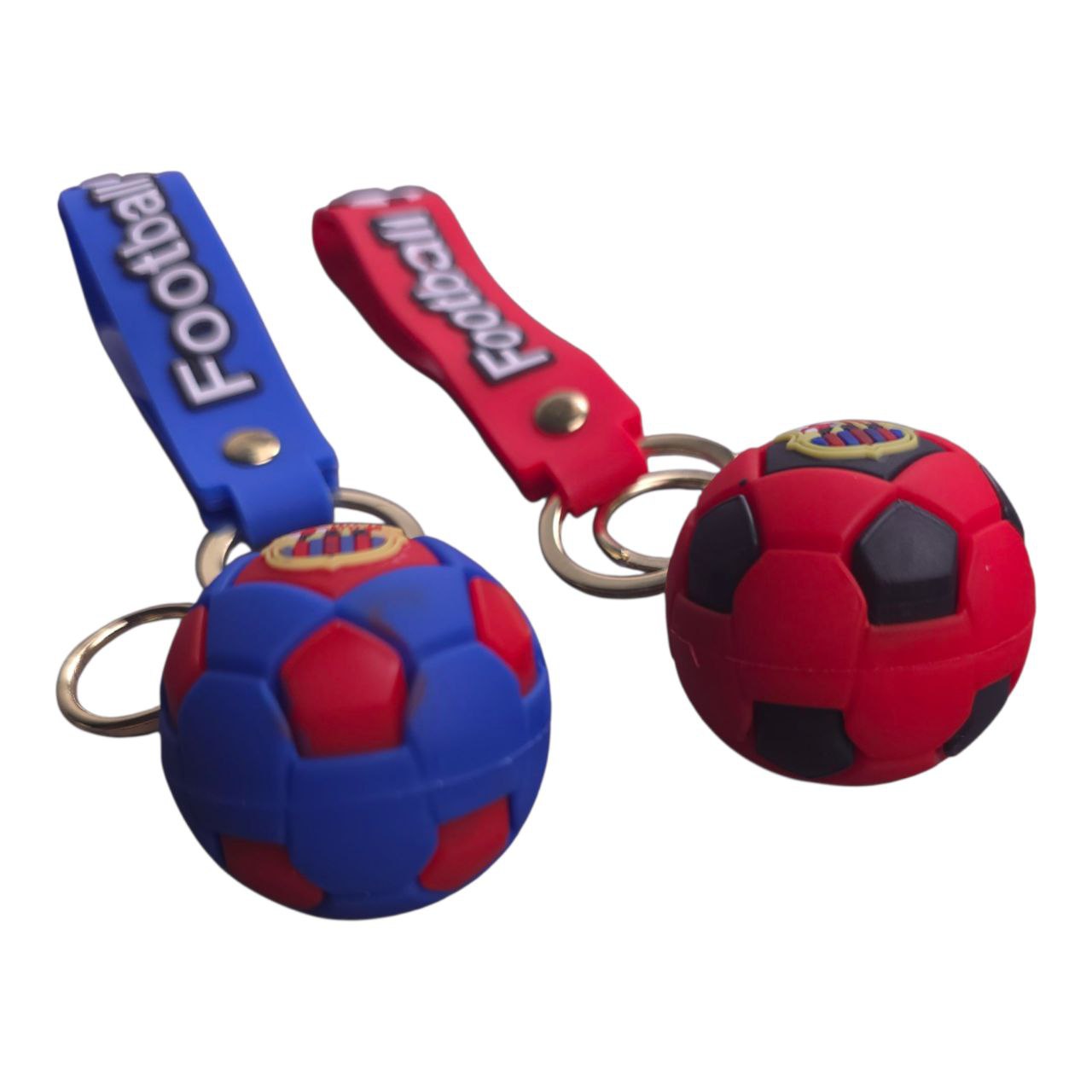 Barc_a Football Keychain – Red & Blue