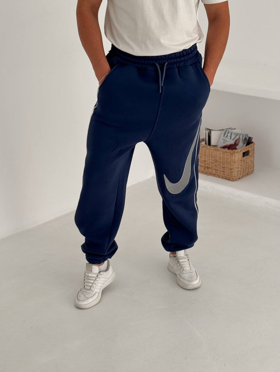 Nike Oversized Jogger Sweatpants with Large Swoosh