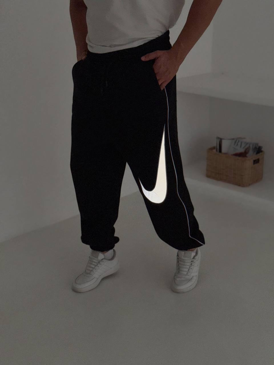 Nike Oversized Jogger Sweatpants with Large Swoosh