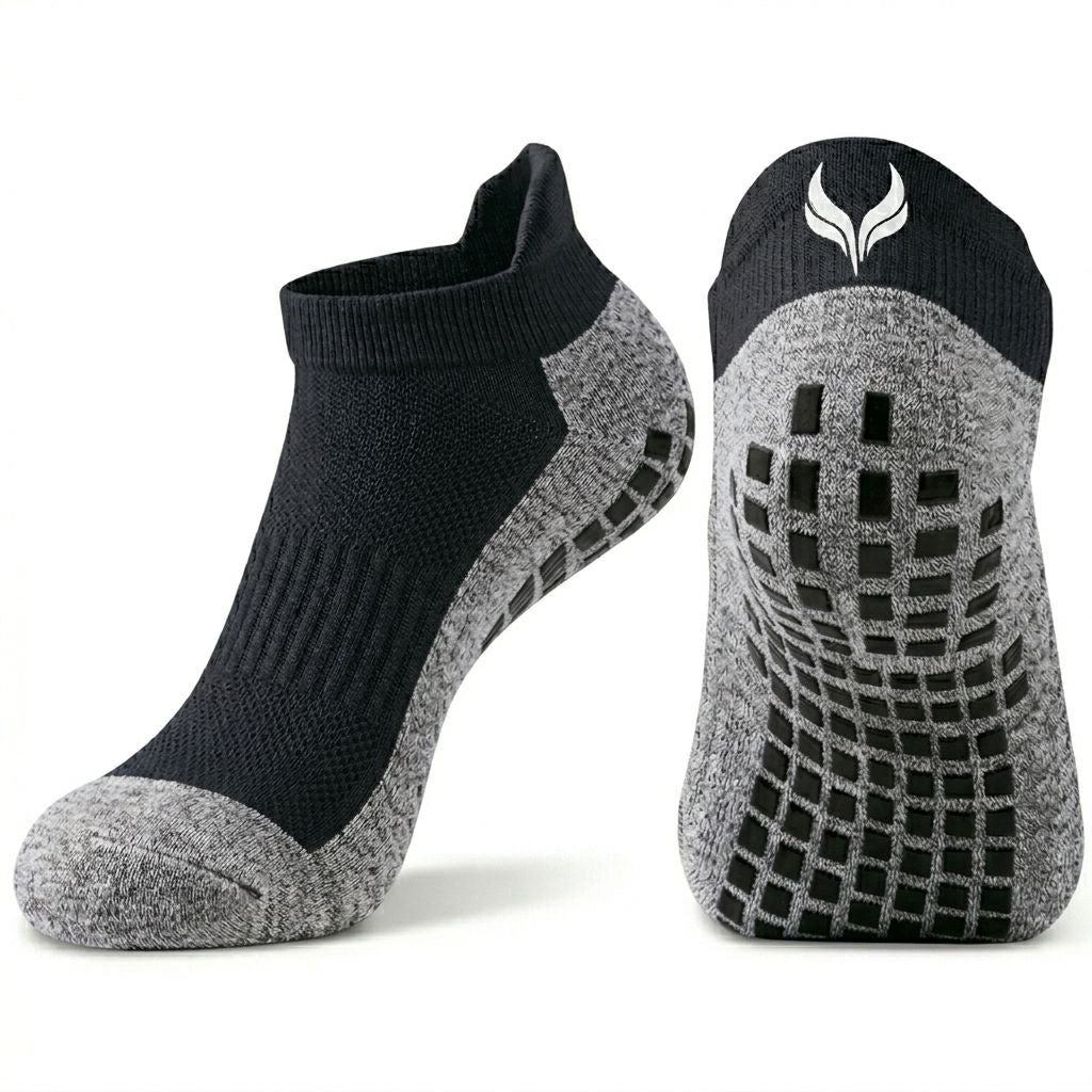 AMZUNIT Anti-Slip Sports Socks – Breathable Grip Socks for Football & Training (3 Colors)
