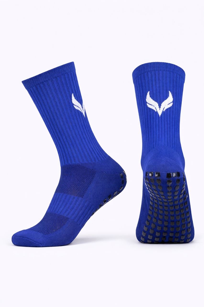 AMZUNIT Grip Socks Anti-Slip – Football, Gym & Training Crew Socks (Breathable & Arch Support)