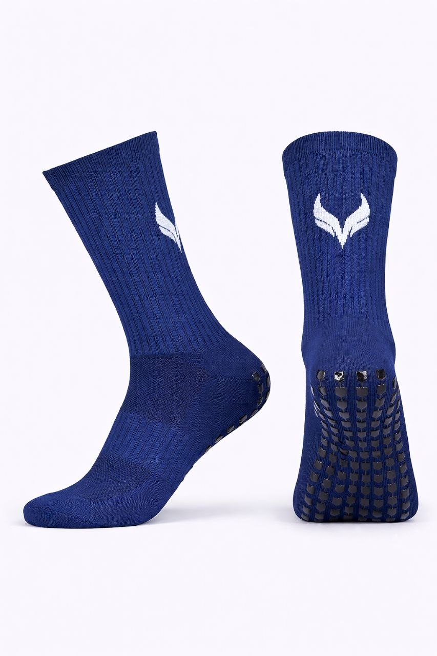 AMZUNIT Grip Socks Anti-Slip – Football, Gym & Training Crew Socks (Breathable & Arch Support)