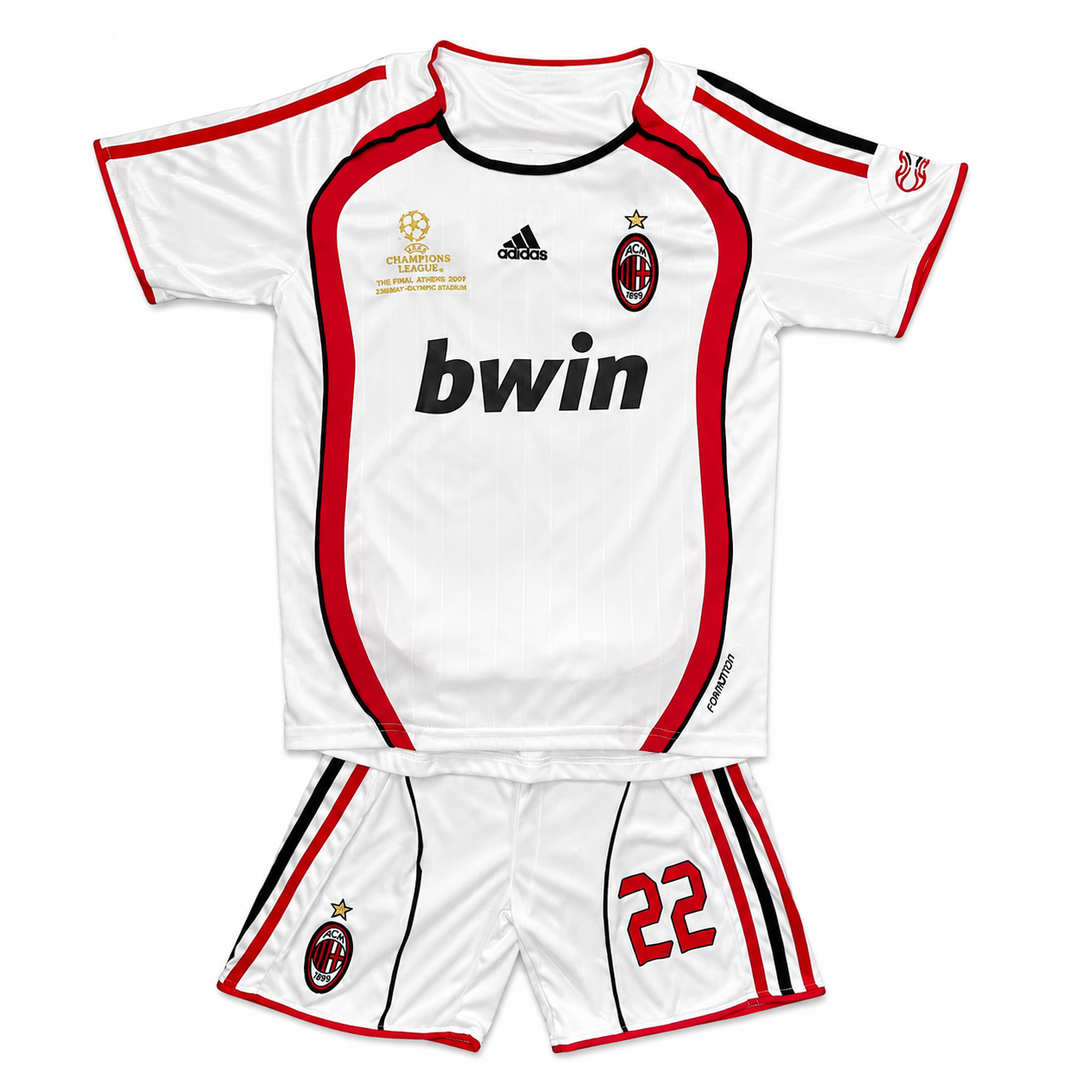 AC Milan Away Champions League Final 2007 KAKA 22 Kids Kit
