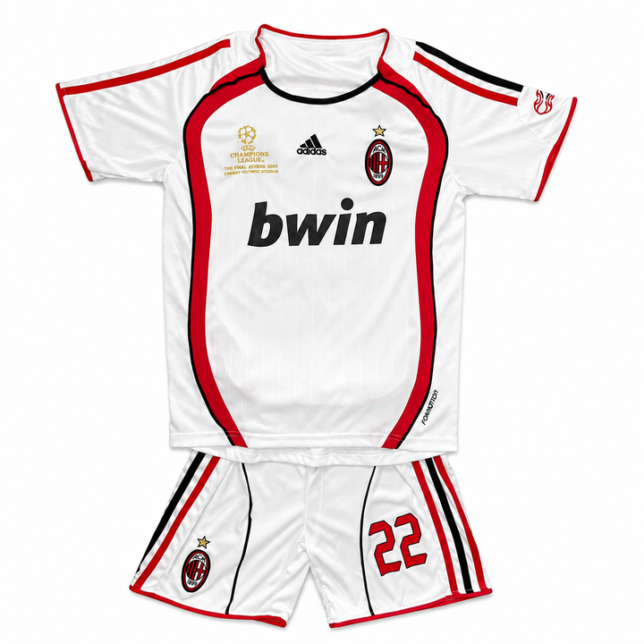 AC Milan Away Champions League Final 2007 KAKA 22 Kids Kit