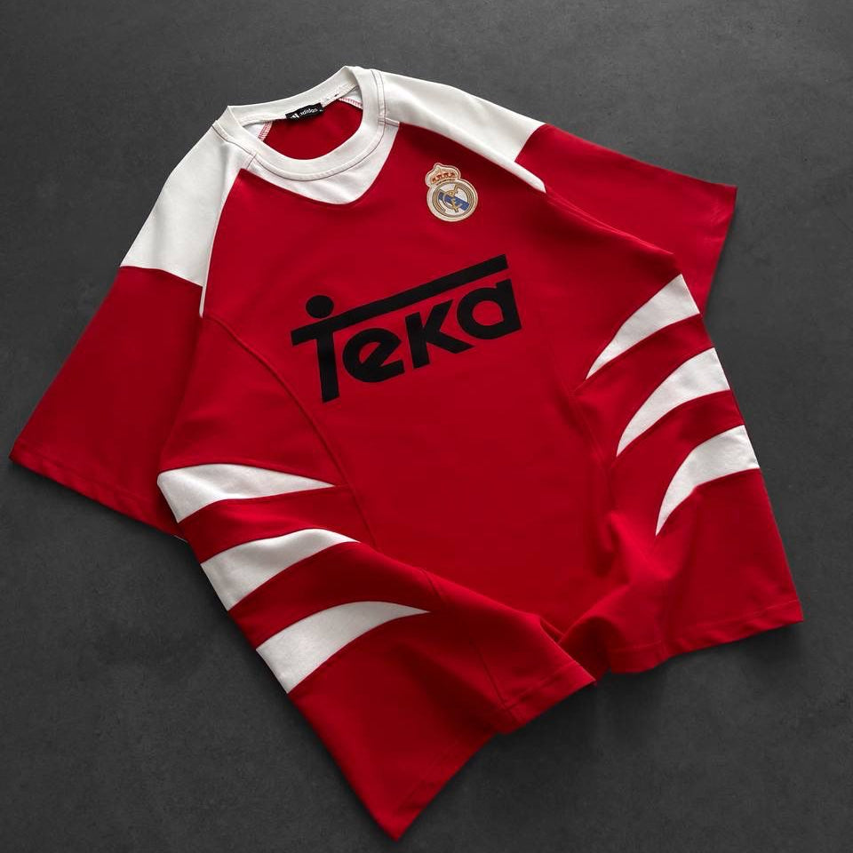 Men’s Red Retro Football Jersey T-Shirt