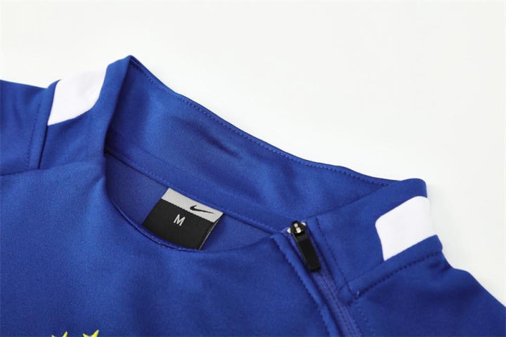 Brazil Blue Retro 2002 Training Suit Top