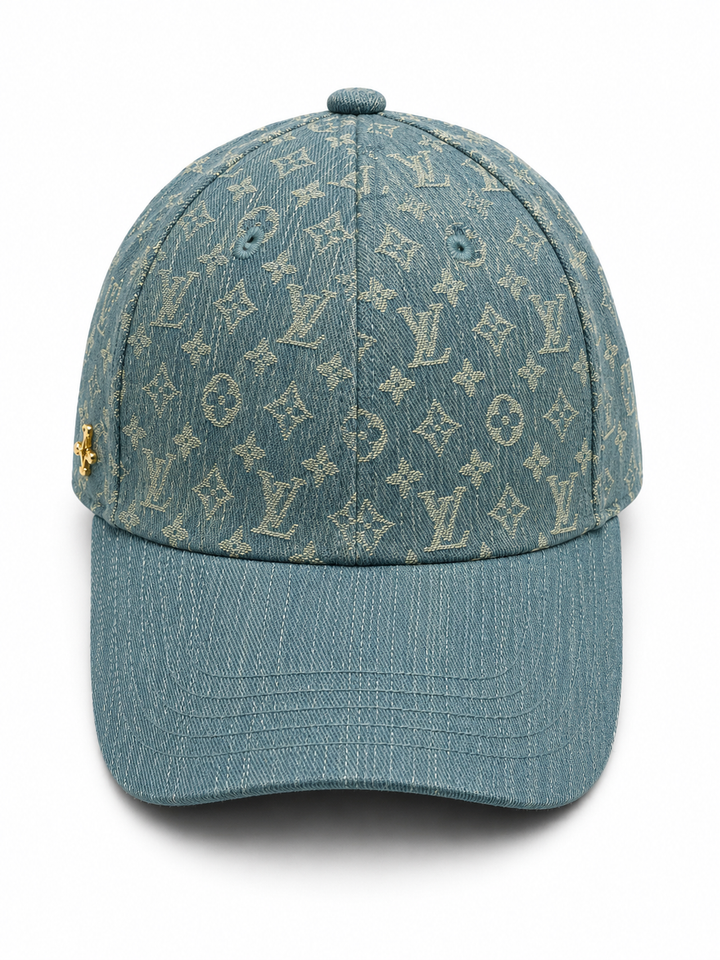 Denim Luxe Monogram Cap