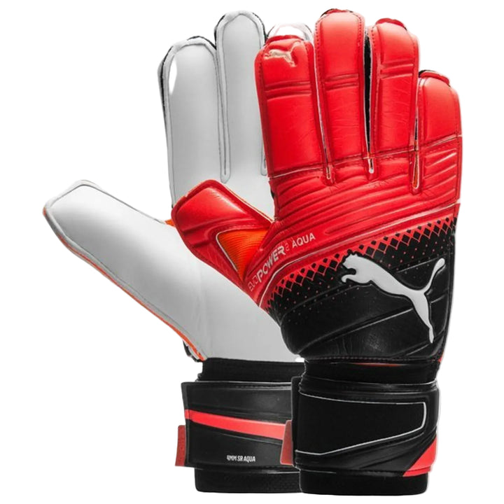 Puma EvoPower Grip Aqua Goalkeeper Gloves – Red/Black Edition