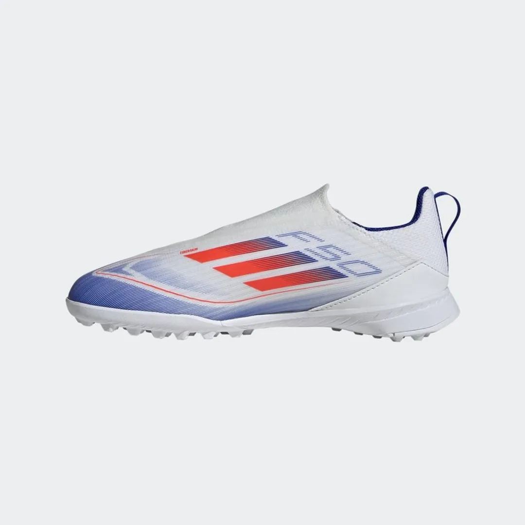 ADIDAS F50 LEAGUE LACELESS TF ADVANCEMENT - FOOTWEAR WHITE/SOLAR RED/LUCID BLUE