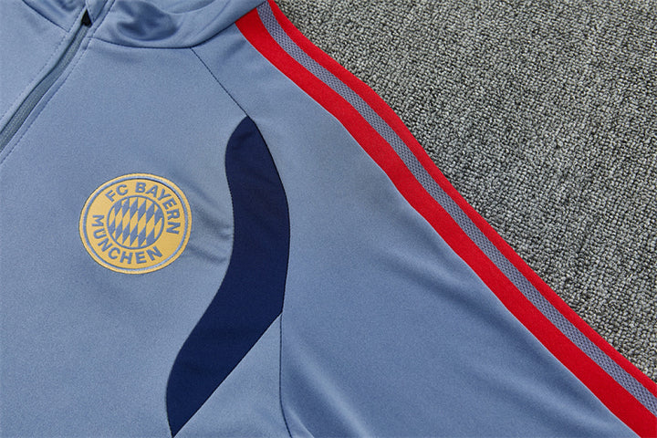 Bayern Munich Light Blue Training Tracksuit 2027 – Quarter Zip Top &amp; Pants