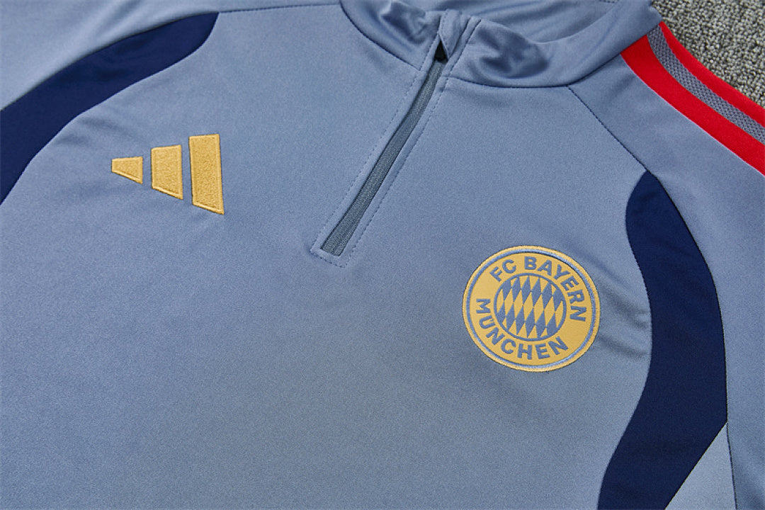 Bayern Munich Light Blue Training Tracksuit 2027 – Quarter Zip Top &amp; Pants