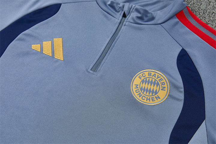Bayern Munich Light Blue Training Tracksuit 2027 – Quarter Zip Top &amp; Pants