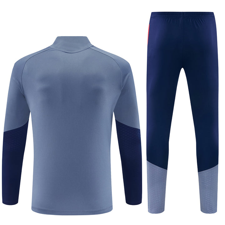 Bayern Munich Light Blue Training Tracksuit 2027 – Quarter Zip Top &amp; Pants