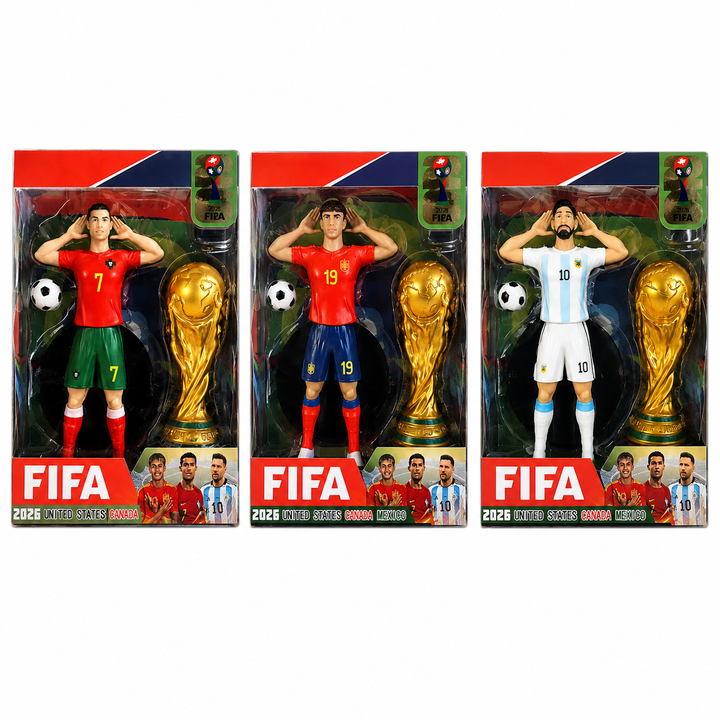 FIFA 2026 Football Player Action Figure with World Cup Trophy – Collectible Toy
