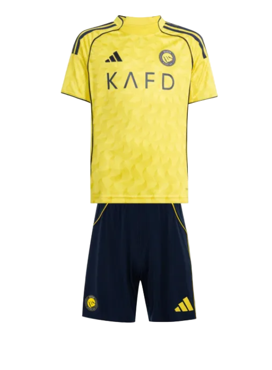 Al-Nassr Kids Home Kit 2025/26 WITH RONALDO 7
