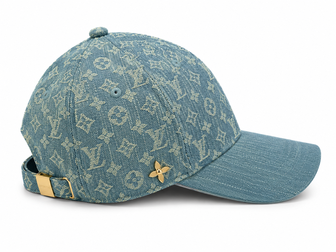 Denim Luxe Monogram Cap