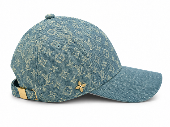 Denim Luxe Monogram Cap