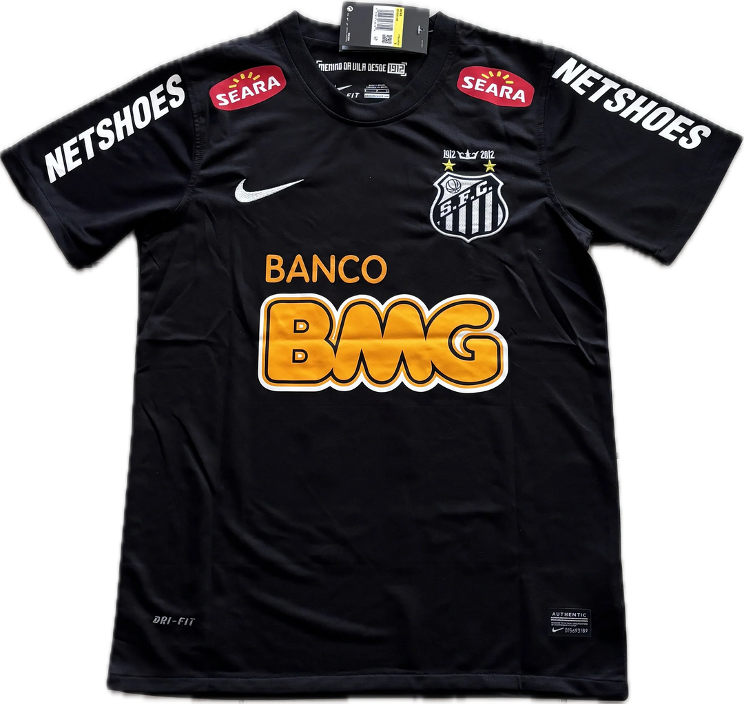 Santos Away Black Neymar Jr 11 Classic Jersey 2011/12